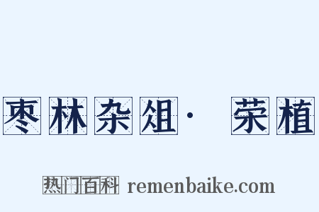 枣林杂俎·荣植是什么意思的图片
